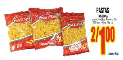 Especiales Shoppinista – Pasta Pastiana a 2 x $1 (.50 c/u)