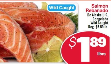 Especiales Shoppinista: Salmón Rebanado de Alaska US Congelado a $1.89 lb