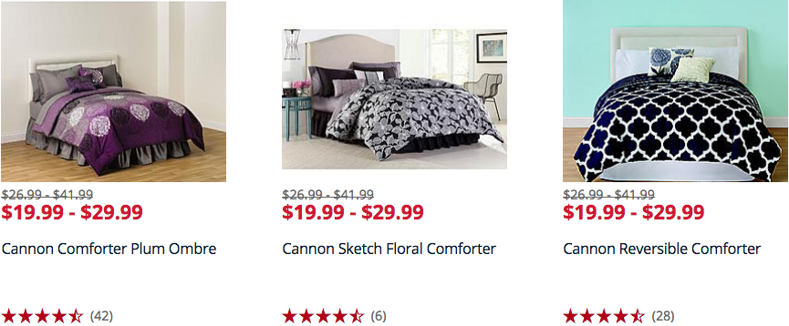 $19.99 Cannon Comforters