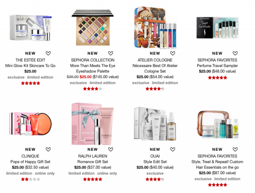Sephora Christmas or Birthday Gifts $25 or Less