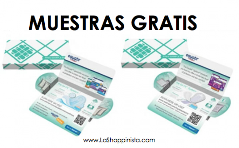 Muestra gratis de pads y liners de Equate