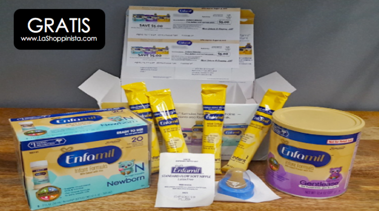 Gratis caja de productos Enfamil para tu bebe