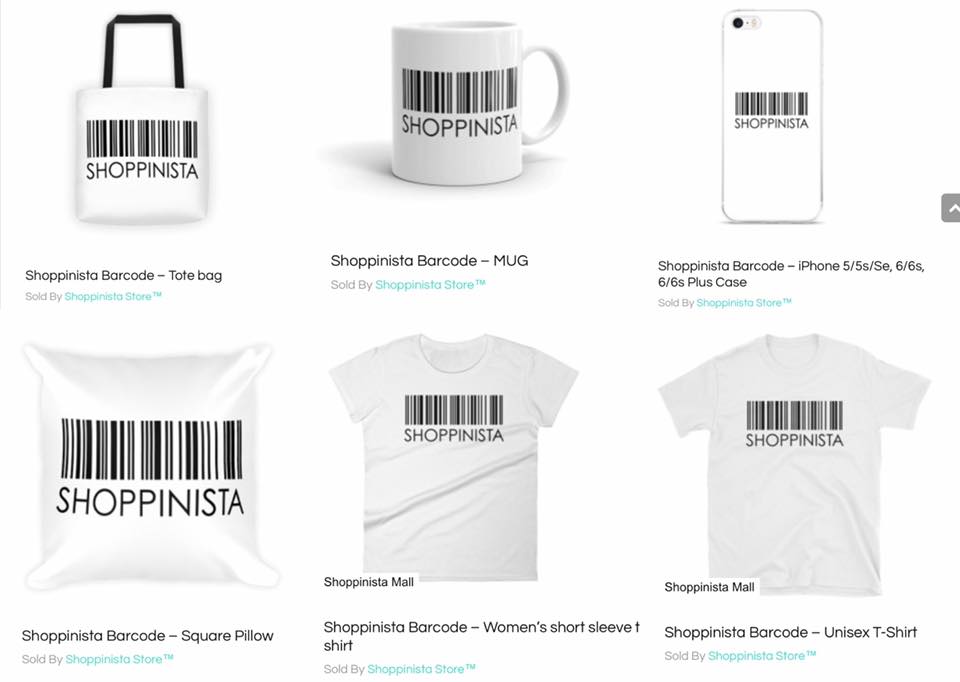 Shoppinista Barcode (Tazas, Bolso Reusable, Cojin, Tshirts & iPhone Cover)