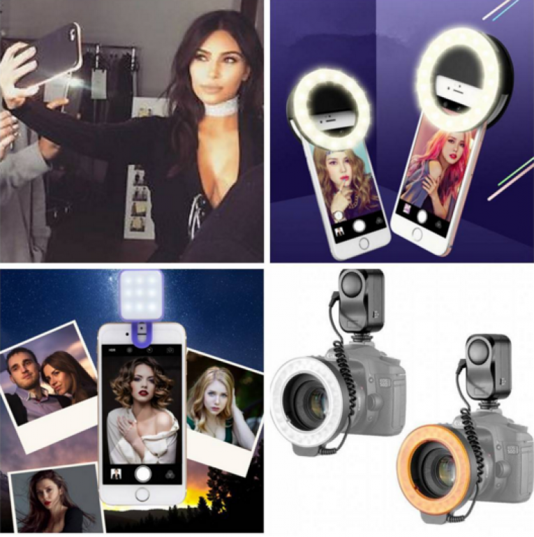 Selfie LED Ring Fill Light for iPhone Android Phone Camera