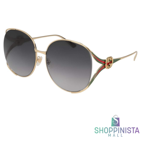 Gucci Sunglasses for Women • (Oval) GG0225S 001 Gold 63mm 0225